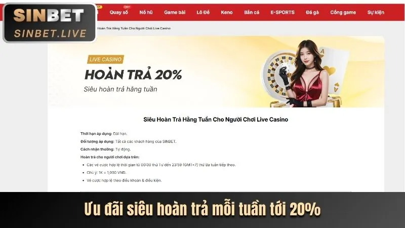 Thưởng hoàn trả không giới hạn