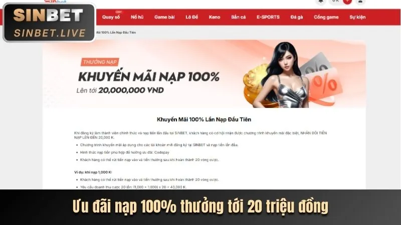 Hoàn trả cược không giới hạn